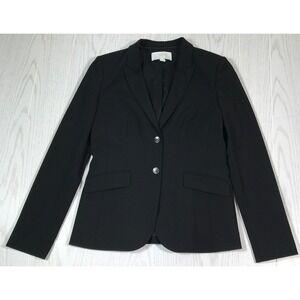 Hugo Boss Wool Blazer Women 6 Black 2 Button Business Designer Lined Work